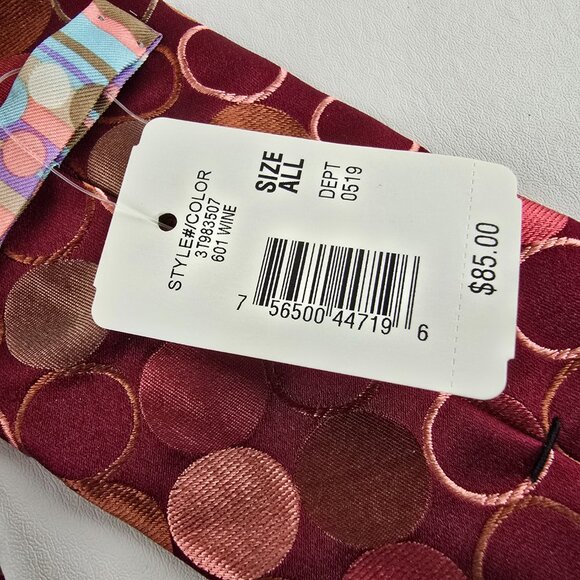 Ted Baker London Tie Mens Red Silk Necktie Geometric Dot Circle Pattern Retro - Picture 6 of 8